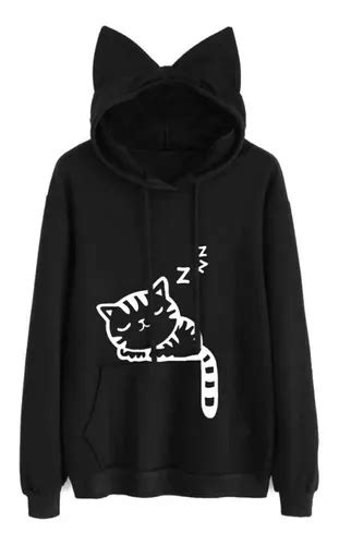 Buzo Buso Saco Hoodie Capota Gato Dormilón Unisex Adulto Cuotas sin