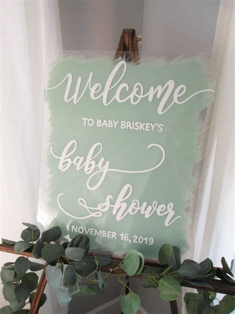 Personalized Baby Shower Welcome Sign Gender Reveal Baby Shower Coed