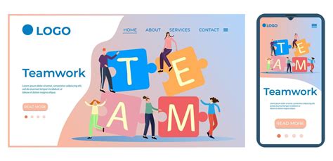 Teamworktemplate For The User Interface Of The Websites Home Page