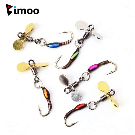 Bimoo Natural Insect Lures Bait Fly Hooks Flies Fly Fishing Propeller