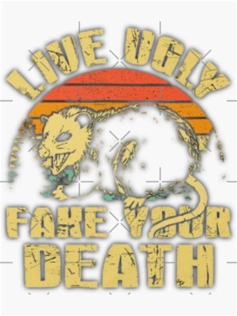 Opossum Live Laugh Love Sticker For Sale By DISAIN1SHOP Redbubble