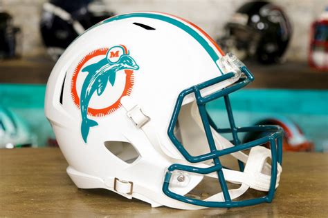 Miami Dolphins Riddell Speed Replica Helmet - 1980-1996 Throwback ...