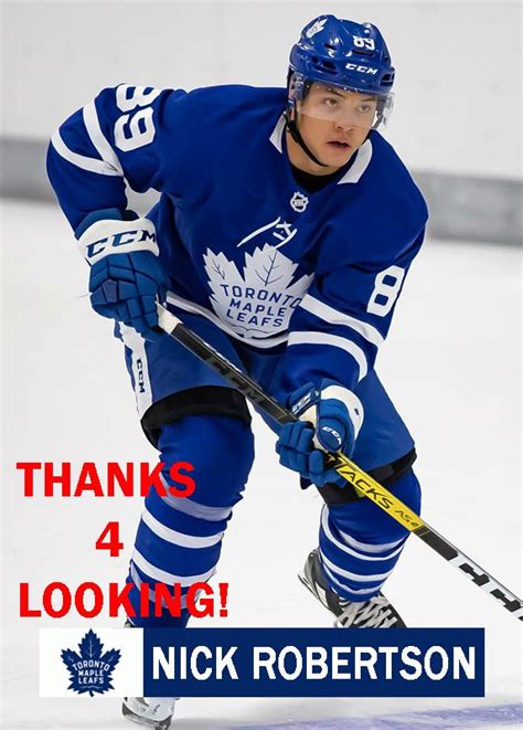 NICK ROBERTSON 2019-20 TORONTO MAPLE LEAFS HOCKEY CARD