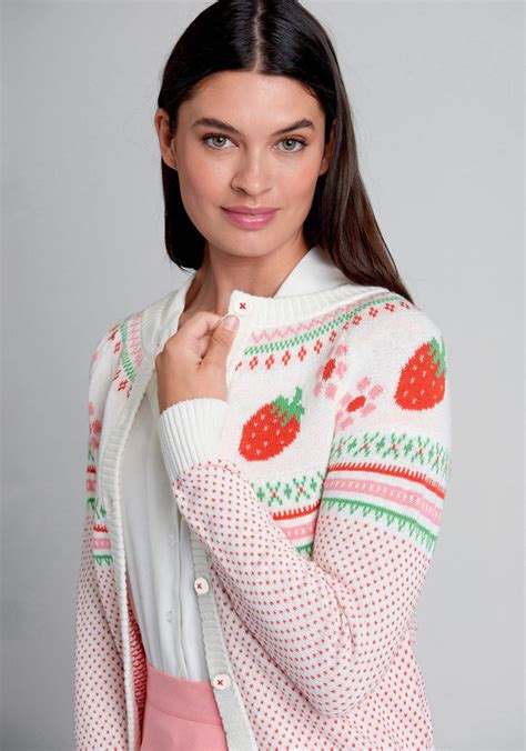 Strawberry Lane Fair Isle Cardigan Modcloth Plus Size Casual Plus