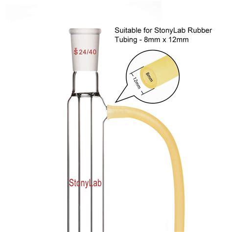 Buy Stonylab Glass Condenser Rubber Tubing Distilling Adapter Bundle