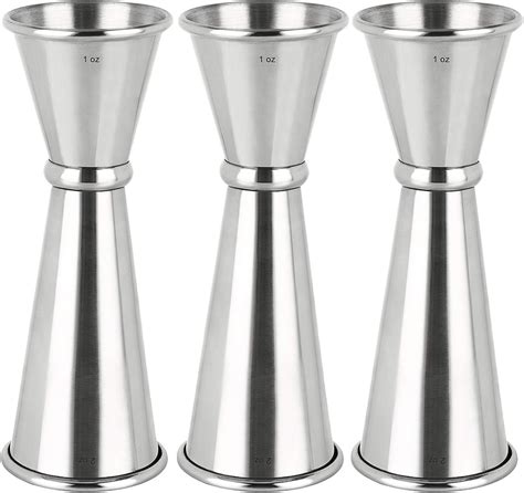 Piezas De Doble Jigger Cocktail Jiggers De Acero Inoxidable Oz X