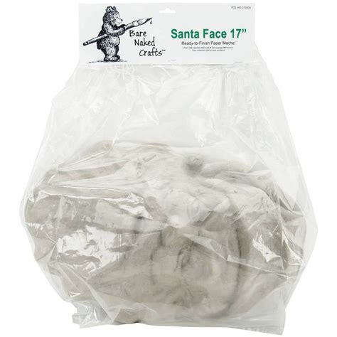 Paper Mache Santa Face X X Pk Bare Naked Crafts