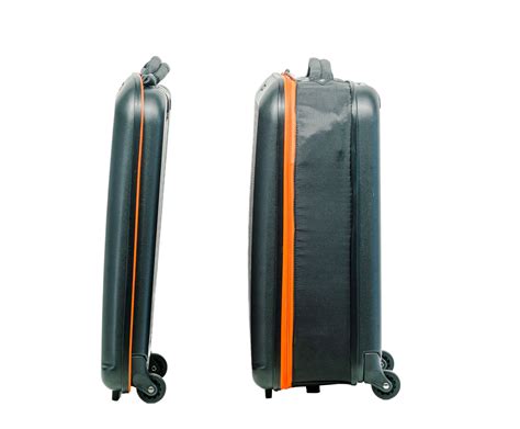 Koffer Trolley Handgepaeck Faltbar Swissbags Schwarz Orange