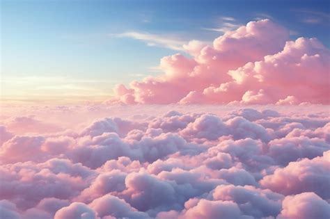 Premium Photo | Beautiful Aesthetic Nature Landscape with Pink Cumulus ...