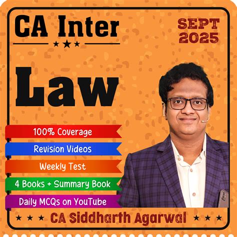 Ca Inter Law September M Siddharth Agarwal Classes