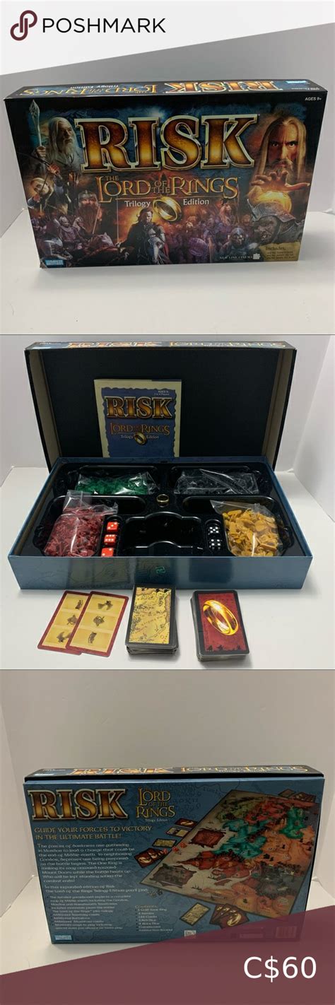 Risk The Lord Of The Rings Trilogy Edition Board Game Board Games Gaming Products Trilogy