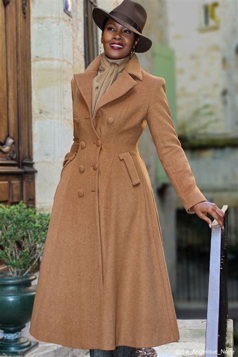 Vintage Inspired Long Wool Coat Winter Coat Women Wool Coat Women