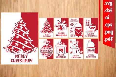 Bundle Merry Christmas Card Layered Graphic By Assalwaassalwa