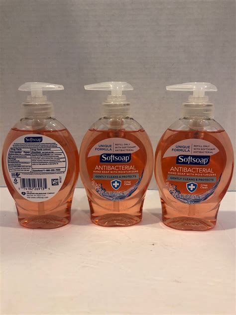 3 Softsoap Anti Bac Liquid Hand Soaps Crisp Clean Kills 99 Germs 5 5