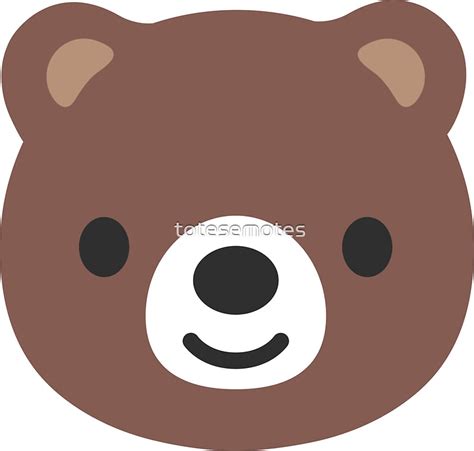 "Bear face emoji" Stickers by totesemotes | Redbubble