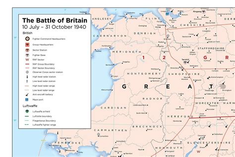 Battle of Britain Map 1940 Downloadable Jpeg - Etsy