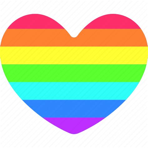 Heart Rainbow Love Valentine Wedding Romantic Cute Icon