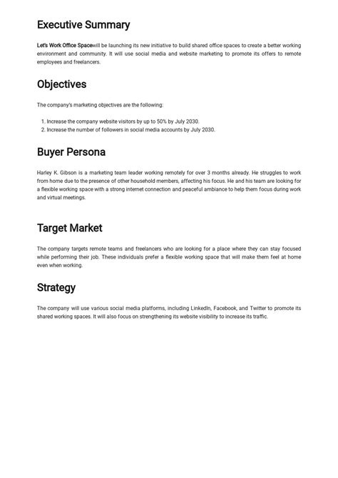 B2B Digital Marketing Plan Template in Google Docs, Word | Template.net