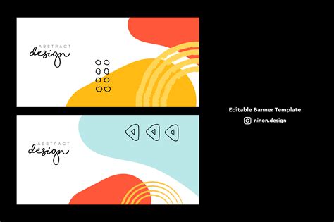 Creative Banner Templates Abstract Art Graphic By Ninon Creative Fabrica