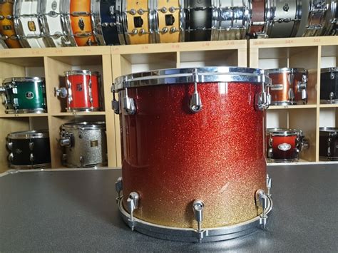 Tom Yamaha Maple Custom Absolute Nouveau 14x12 Apple Sparkle Fade