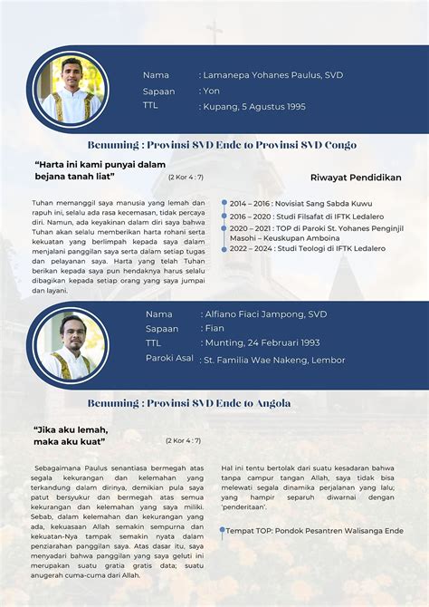 Profil Para Diakon Seminari Tinggi St Paulus Ledalero Tahun