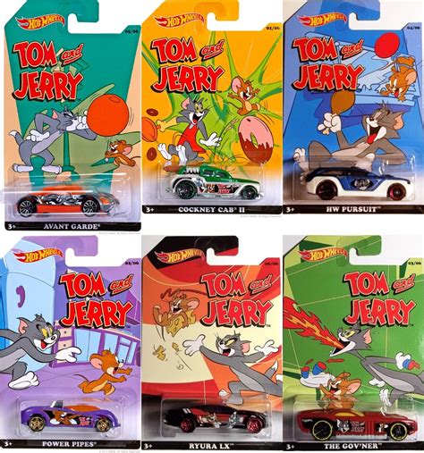 Mattel Hot Wheels Tom And Jerry Car Toy Set Of 6 Amazon In Toys Games
