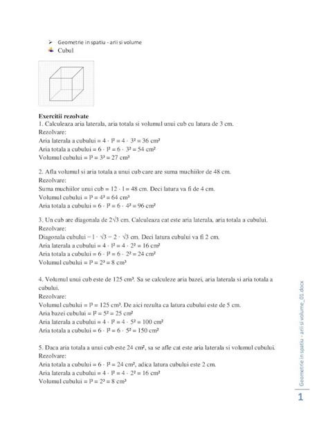 Pdf Geometrie In Spatiu Arii Si Volume B Test Dokumen Tips