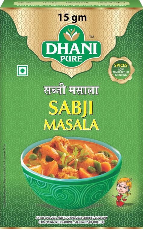 Dhani Pure 15g Sabji Masala Packaging Type Box At 15 Box In Ghaziabad