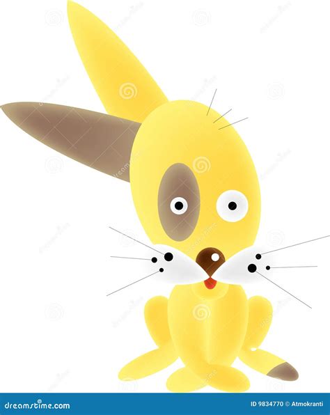 Conejo Amarillo Ilustraci N Del Vector Ilustraci N De Liebres