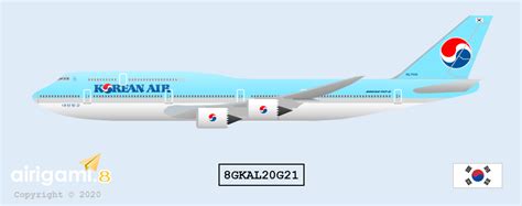 8g Korean Air Papier Avion By Airigami