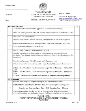 Pistol Permit Application CT Gov Fill And Sign Printable Template