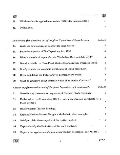 Cbse Question Paper 2020 For Class 12 Financial Markets Management