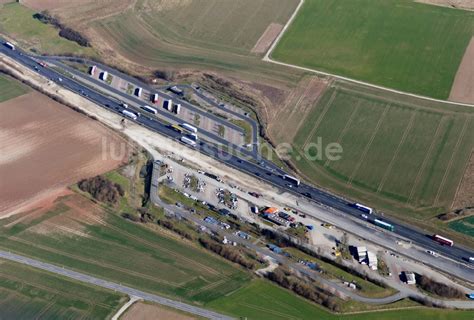 Northeim Von Oben Lkw Abstellfl Chen An Der Tank Und Rastanlage Der