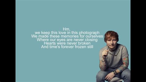 Ed Sheeran Photograph Lyrics Youtube