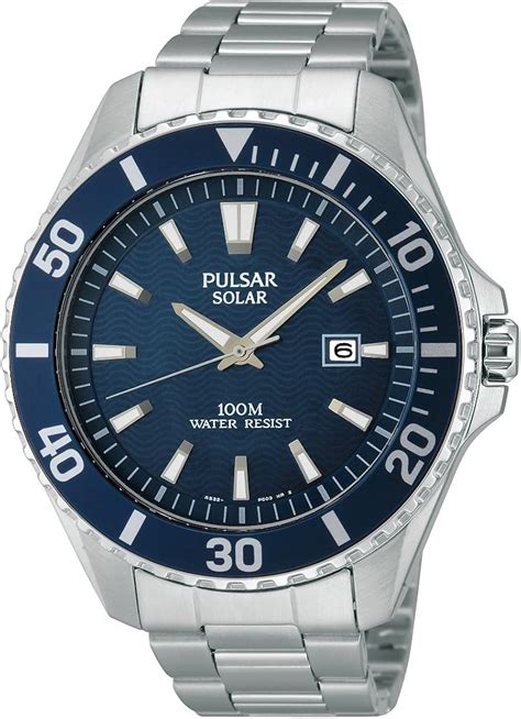 Pulsar Herren Armbanduhr Xl Sport Analog Quarz Edelstahl Px X