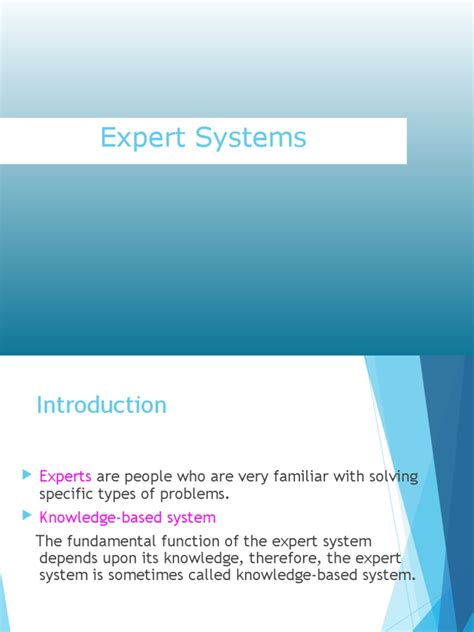 Expert System | PDF | Expert | System