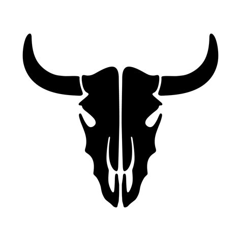 Cow Bull Skull Stencil for Crafts & Walls #bull #skull #stencil # ...