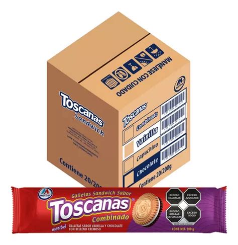 Galletas Sandwich Toscana Maribel Combinado Caja 20pz 200g MercadoLibre