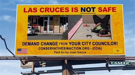 Controversial Billboard In Las Cruces Claims City Not Safe Demands Action From City