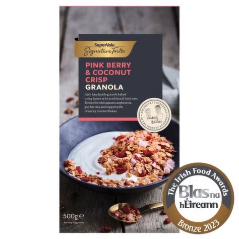 SuperValu Signature Tastes Pink Berry Coconut Crisp Granola 500 G