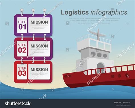 Ship Infographic Design Element Logistics Transportation Stock Vector ...