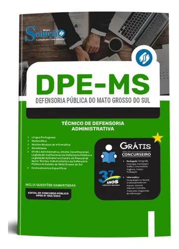 Apostila Concurso Dpe Ms Defensoria P Blica Do Mato Grosso Do Sul