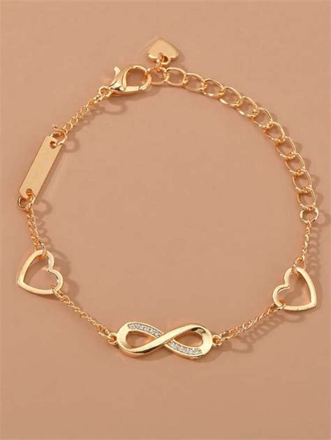 Heart Chain Bracelet Shein Usa Jewelry Fashion Trends Diy Fashion