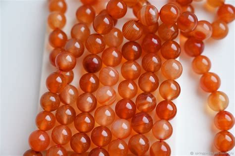 Сердолик бусины ПЫЛАЮЩИЙ ЗАКАТ , гладкий шар 10 мм купить в интернет ...