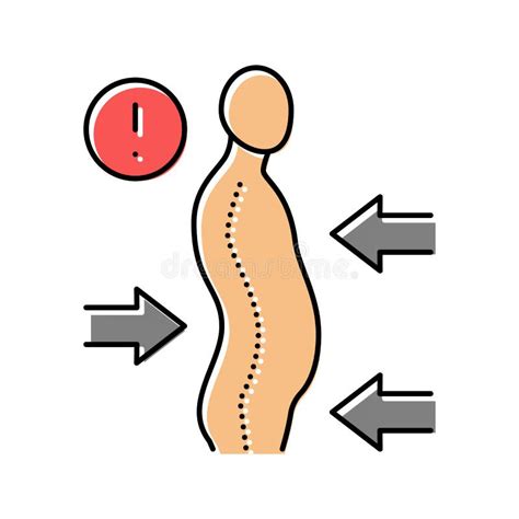 脊柱侧凸病彩色图标矢量图插图 向量例证 插画 包括有 健康 例证 预防 药片 运算 执行 射入 242231217