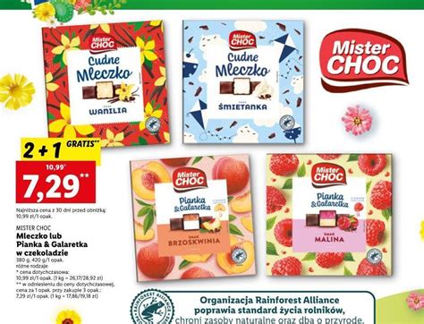 Promocja Pianka Galaretka Brzoskwinia Mister Choc W Lidl