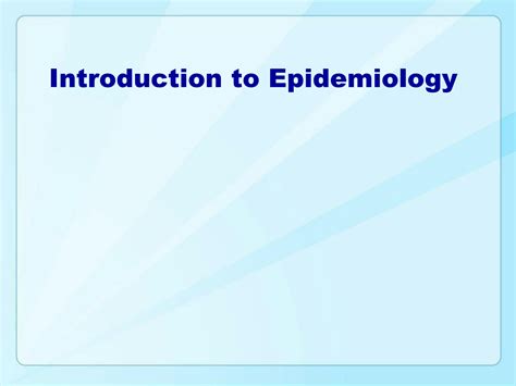 SOLUTION Introduction To Epidemiology Studypool