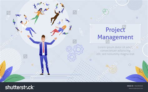 Project Management Concept Banner Vector Illustration Stock Vector (Royalty Free) 1402404545