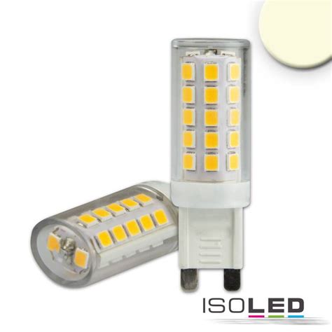 3 5W LED Leuchtmittel G9 Stiftsockel 410lm 3000K warmweiß SMD EEK F