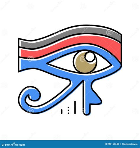 Eye Egypt Color Icon Vector Illustration Stock Vector - Illustration of sphinx, country: 248160646